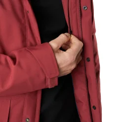 Men'S Aran Waterproof Jacket Auburn Red