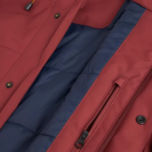Men'S Aran Waterproof Jacket Auburn Red