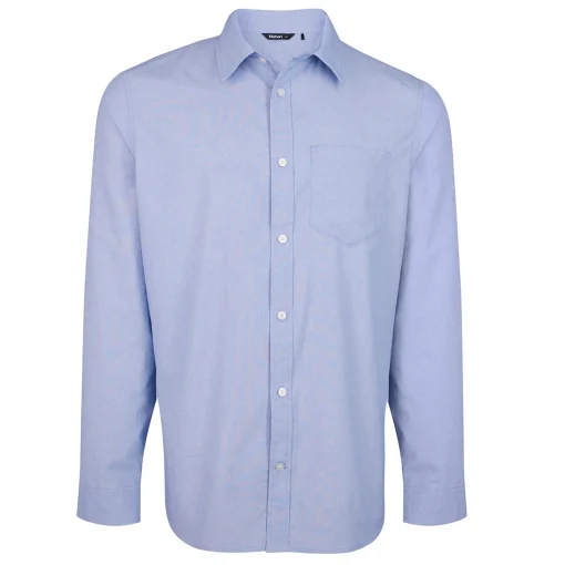 Men'S Finchley Long Sleeve Shirt Ridge Blue Oxford