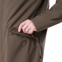 Men'S Hyde Waterproof Mac Dark Olive Brown