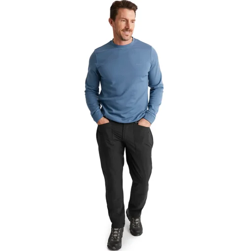 Men'S Stretch Bags Trousers Black