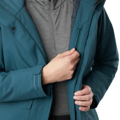Women'S Aran Waterproof Jacket Teal Blue