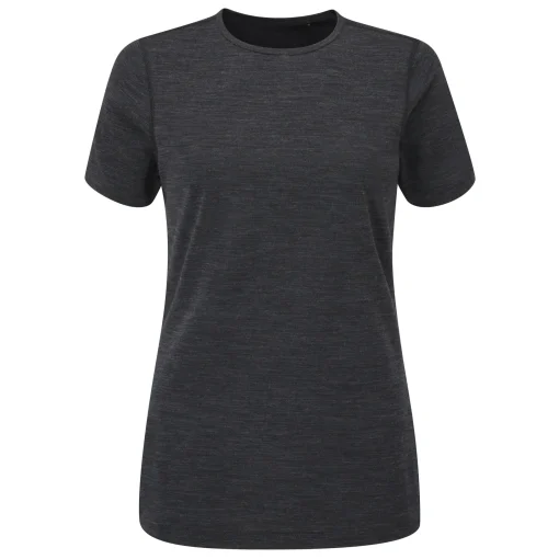 Women'S Merino Union 150 Short Sleeve Crew Dark Charcoal Marl