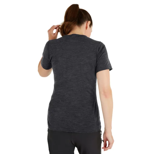Women'S Merino Union 150 Short Sleeve Crew Dark Charcoal Marl