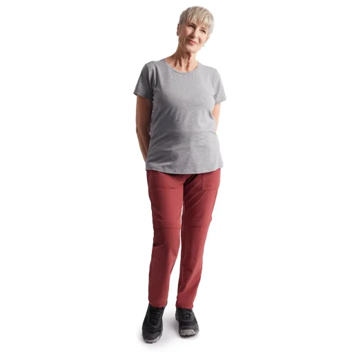 Women'S Stretch Bags Convertible Trousers Auburn Red
